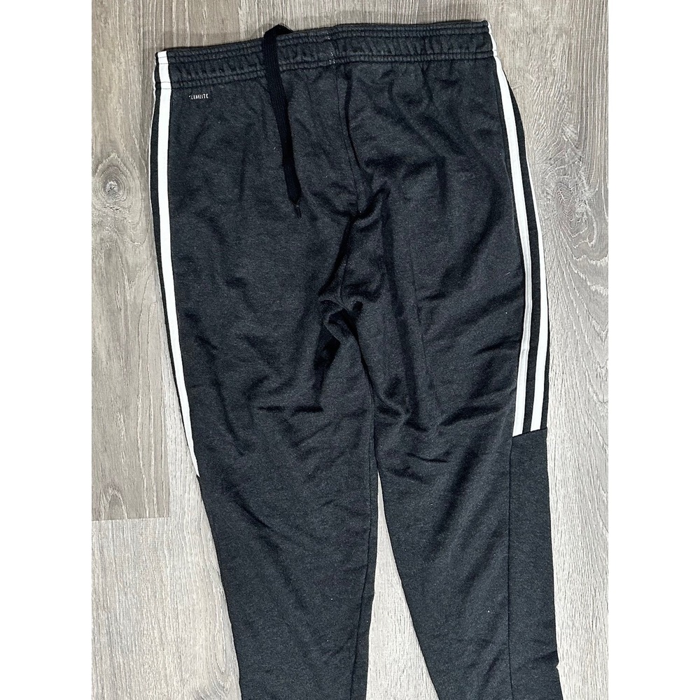 Vintage Adidas Sweatpants Men's Medium Black Athletic Taper Drawstring Sweatpant - Picture 11 of 14